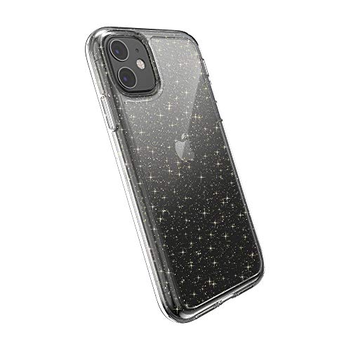 Product Cover Speck Gemshell Glitter iPhone 11 Case, Clear with Gold Glitter/Clear