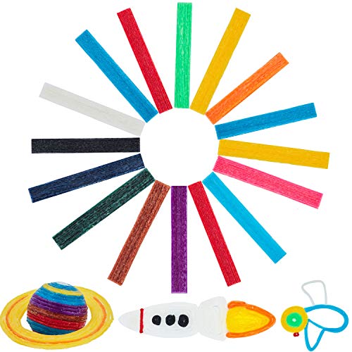 Product Cover About 640 Pieces Sticky Wax Yarn Stix Monkey String Bendable for Children DIY School Project, 13 Colors