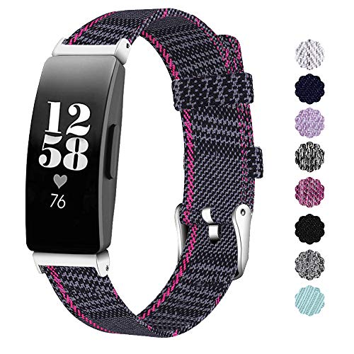 Product Cover NANW Compatible with Fitbit Inspire HR/Inspire Bands Large Small, Woven Fabric Accessories Strap Wristband Women Men for Inspire & Inspire HR Smartwatch