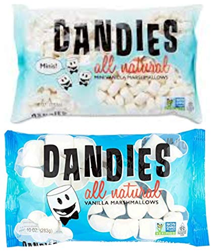 Product Cover Dandies Vegan Marshmallows Regular and Minis 10 Ounce 1 of each