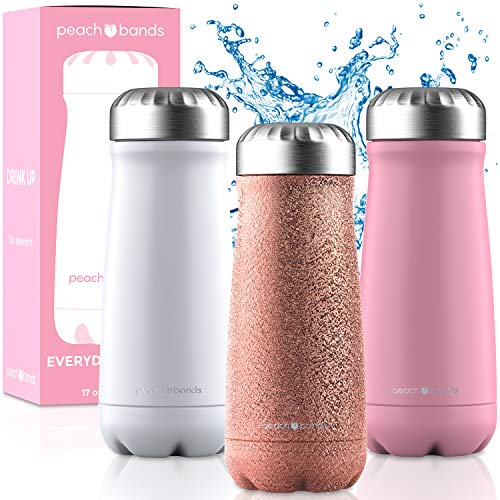 Product Cover Peach Bands Everyday Bottle - Insulated Stainless Steel Water Bottle (Cosmos, 17 oz)