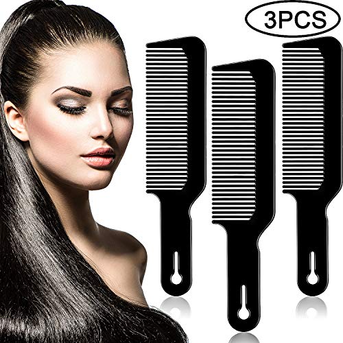 Product Cover 3 Pack Barber Combs Black Clipper Comb Flat Top Clipper Comb Hair Cutting Combs Great for Clipper-cuts and Flattops