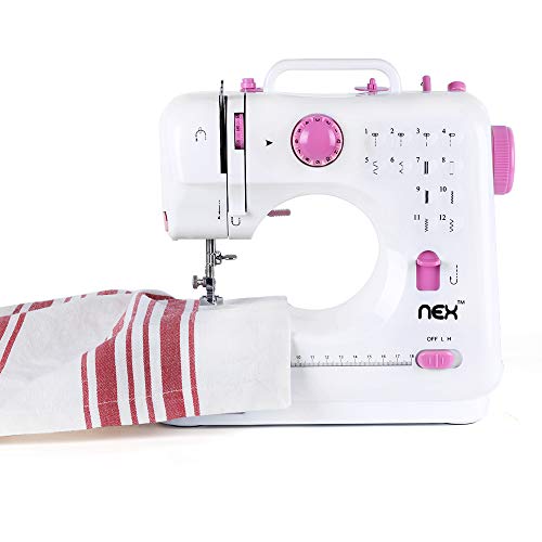 Product Cover RZChome 12 Stitch Sewing Machine, Portable Household Easy to Use for Beginners Pink Sew 2 Speed with Upgrade