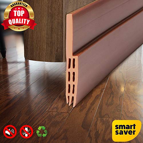 Product Cover Smart Saver Under Seal for Exterior/Interior, Sweep Strip Draft Blocker, Soundproof Weather Stripping (90 cm, Brown)