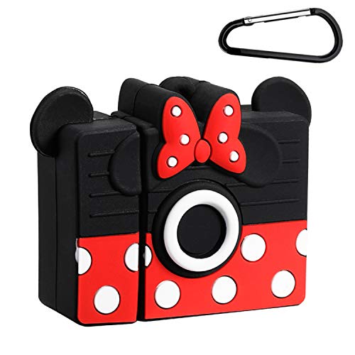 Product Cover Mulafnxal Compatible with Airpods 1&2 Case,Silicone 3D Cute Animal Fun Cartoon Character Airpod Cover,Kawaii Funny Fashion Design Skin,Shockproof Cases for Teens Girls Boys Air pods(Minnie Camera)