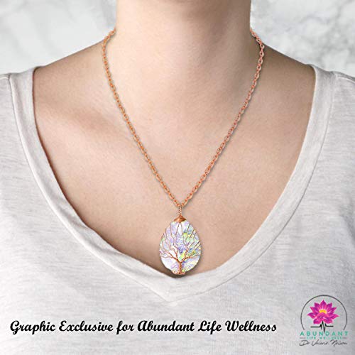 Product Cover EMF Protection Pendant Necklace - Anti-Radiation - Programmed with 30+ Homeopathic Frequencies - Multiple Styles - EMF Shield Necklace Jewelry by Dr. Valerie Nelson (Sparkly White Tree of Life)
