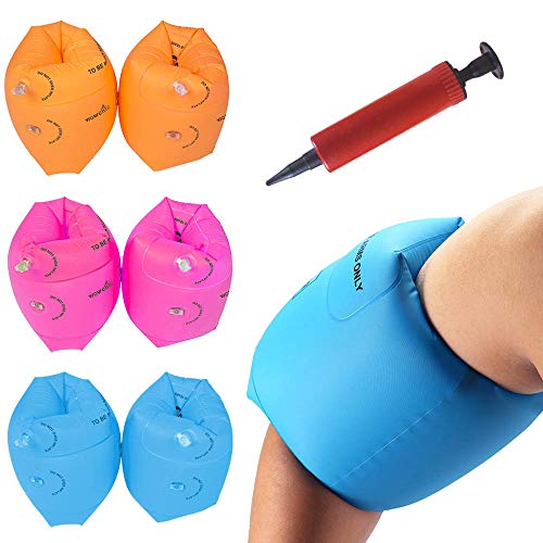 Product Cover Corrines 7 Pack Kids Children Adult Swimming Arm Float Rings,PVC Arm Floaties Inflatable Swim Arm Bands Floater Sleeves Swimming Rings，