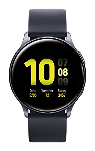 Product Cover Samsung Galaxy Watch Active2 W/ Enhanced Sleep Tracking Analysis, Auto Workout Tracking, and Pace Coaching (40mm), Aqua Black - US Version with Warranty