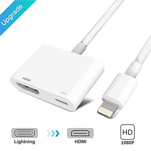 Product Cover HDMI Adapter for Phone, 1080P Digital AV Adapter HDTV Sync Screen HDMI Connector with iPhone/Pad/Mini/Pro (Compatible with IOS 12 Before, No App Need)