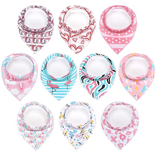 Product Cover Baby Bandana Drool Bibs for Drooling Teething Feeding for 10 Pack