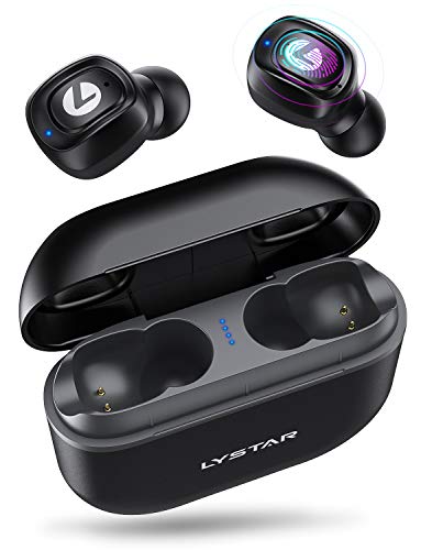 Product Cover Wireless Earbuds, LYSTAR 5.0 Bluetooth Earbuds HD Stereo Sound 72H Playtime IPX7 Waterproof Touch Control in-Ear Binaural Bluetooth Headphones with Build-in Mic &2200mAh Charging Case