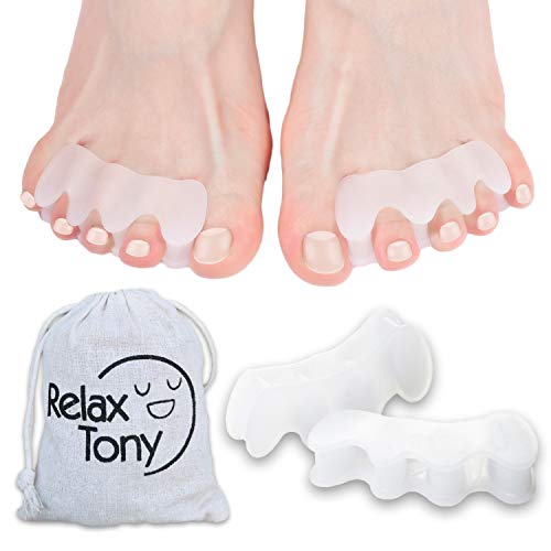 Product Cover Anatomical Toe Separators, Straighteners & Spacers For Fitness and Wellness Use | Correct Your Toes Naturally | Great for Pedicure, Bunion Corrector & Yoga