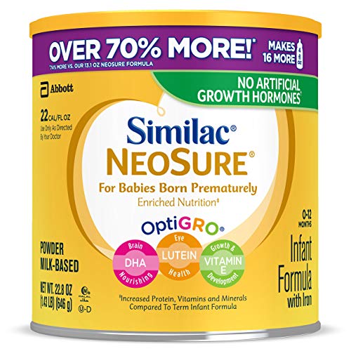 Product Cover Similac NeoSure Infant Formula with Iron, For Babies Born Prematurely, Powder, 22.8 oz (4 Count)