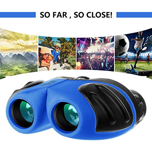 Product Cover Outdoor Toys for 4-8 Year Old Boys, Compact Shockproof Binocular for Kids Gifts for 6-9 Year Old Boys Birthday Present for Kids 8x21 Blue