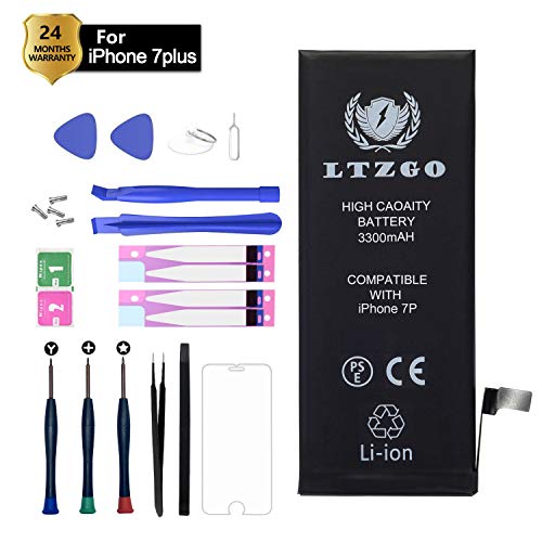 Product Cover LTZGO 3300mAh Battery Compatible with iPhone 7 Plus, High Capacity Li-ion Protection Replacement Battery with Repair Tool Kits Screen Protector - 2 Years Warranty/Made in 2019