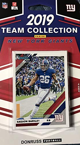 Product Cover New York Giants 2019 Donruss Factory Sealed 11 Card Team Set with Saquon Barkley and Lawrence Taylor Plus 7 Other Cards Including Rookies of Dexter Lawrence and Daniel Jones