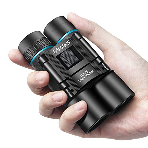 Product Cover 10X25 Small Compact Binoculars for Bird Watching Traveling Hiking Opera Theatre Concerts Shows. Lightweight Folding Durable Binoculars for Adults and Kids. Opera Glasses for Women and Men.