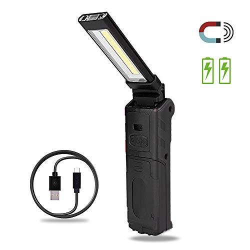 Product Cover Dr. Prepare COB LED Work Light 400-Lumen Rechargeable Flashlight, Handheld Inspection Worklight with Strong Magnetic Base, 270° Rotation, 4000mAh Batteries for Repair, Garage, Emergency