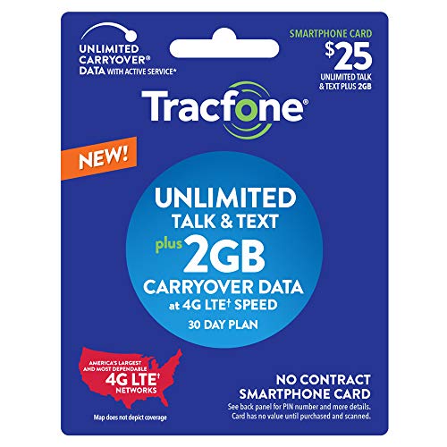 Product Cover New Tracfone $25 Unlimited Talk, Text, 2GB Data - 30 Day Smartphone Plan