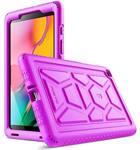 Product Cover Galaxy Tab A 8.0 Case, Model SM-T290/SM-T295 2019 Release, Poetic Heavy Duty Shockproof Kids Friendly Silicone Case Cover, TurtleSkin Series, for Samsung Galaxy Tab A 8.0 Without S Pen (2019), Purple