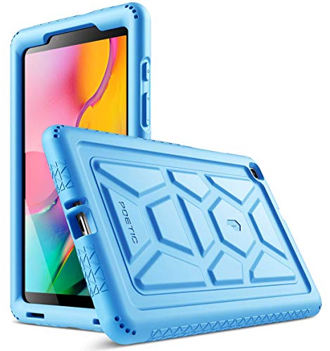 Product Cover Galaxy Tab A 8.0 Case, Model SM-T290/SM-T295 2019 Release, Poetic Heavy Duty Shockproof Kids Friendly Silicone Case Cover, TurtleSkin Series, for Samsung Galaxy Tab A 8.0 Without S Pen (2019), Blue
