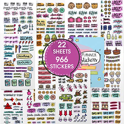 Product Cover Stunning Planner Stickers - Variety & Value Pack of 966 Beautiful Stickers, Accessories Designed To Complement Your Planner, Journal and Calendar in 2020 by Savvy Bee