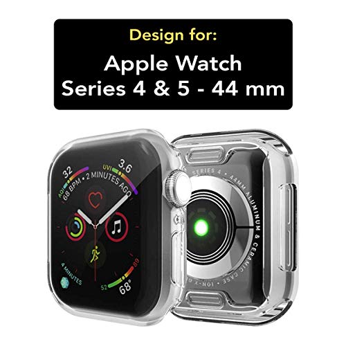 Product Cover Case U Soft Flexible TPU Screen Protector Protective Case for Apple Watch Series 4 / Series 5 44mm - Transparent