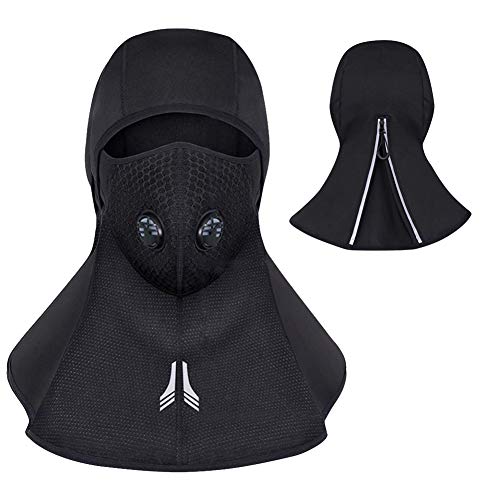 Product Cover Balaclava Windproof Ski Mask Breathable Cold Weather Face Mask Men's Winter Warm Face Mask for Skiing, Motorcycling, Snowboarding, Black