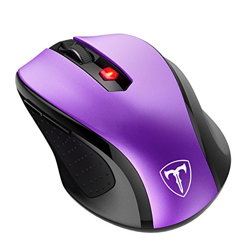 Product Cover VicTsing MM057 2.4G Wireless Portable Mobile Mouse Optical Mice with USB Receiver, 5 Adjustable DPI Levels, 6 Buttons for Notebook, PC, Laptop, Computer, MacBook - Purple