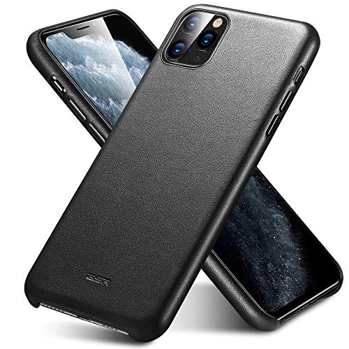 Product Cover ESR Premium Real Leather Case Compatible with iPhone 11 Pro Max - Slim Full Leather Phone Case [Supports Wireless Charging] [Scratch-Resistant] Protective Case for iPhone 11 Pro Max 6.5