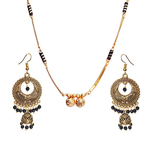 Product Cover Elegant EnterpriseTM Women's Pride Designer Gold Plated Mangalsutra Pendant with Chain for Women - 18 inch