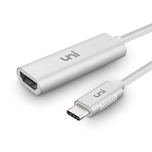 Product Cover USB C to HDMI Adapter(4k@60Hz), uni HDMI to USB C Adapter[Thunderbolt 3 Compatible] for MacBook Pro 2019/2018/2017, MacBook Air/iPad Pro 2018, Dell XPS 15, Surface Book 2, Galaxy S10 and More - Silver