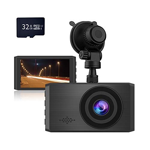 Product Cover KARSUITE A10 Dash Cam 1080P Full HD Mini Dash Camera for Cars with Super Night Vision, 140°Wide Angle, Motion Detection, Parking Monitoring, G-Sensor, Loop Recording,32GB TF Card Included