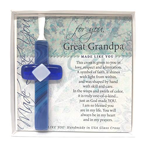 Product Cover The Grandparent Gift Co. Gift for Great Grandpa, Made Like You Cross, Blue