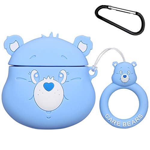 Product Cover Gift-Hero Compatible with Airpods 1&2 Soft Silicone Cute Case, Cartoon 3D Fun Animal Funny Cool Kawaii Designer Kits Character Skin Fashion Chic Cover for Girls Boys Kids Teens Air pods (Rain Bear)