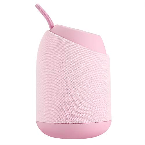 Product Cover Bluetooth Speaker, Portable Wireless Speaker, Bluetooth 4.2, IPX7 Waterproof, 360° Stereo Rich Bass, 12 Hours Play Time, Suitable for Outdoor Walking, Indoor Shower, Yoga (Pink)