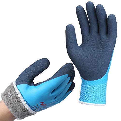 Product Cover DS Safety Men's Waterproof Thermal Winter Work Gloves Double Coated Nylon Reinforced Insulated Gloves with Acrylic Terry Brushed Lined and 15 Gaugeblue Hycool Firm Grip - Size XX-Large