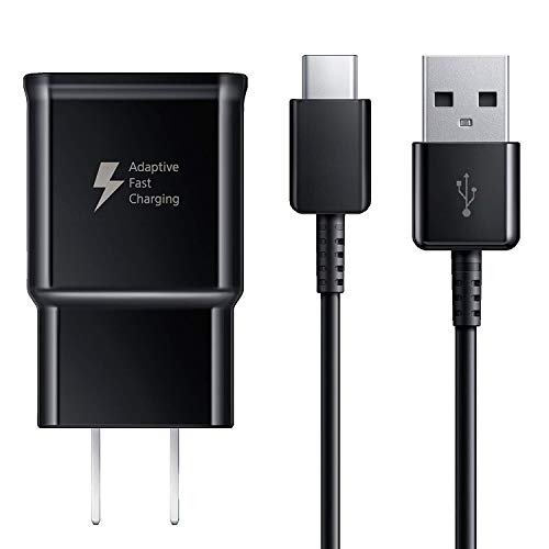 Product Cover Adaptive Fast Charger Compatible Samsung Galaxy S9 S9 Plus S8 S8+ S10 S10e Note 8 Note 9 Note 10, Wall Charger Adapter Block with USB Type C Cable Kit
