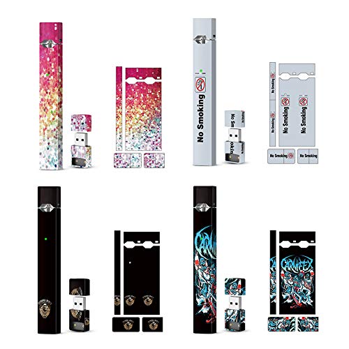 Product Cover J-Sticker Skin Sticker and Protector for Juul, 4 Packs Mixed