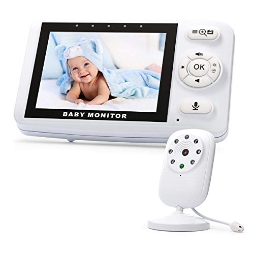 Product Cover ENSTER Video Baby Monitor with Camera and Audio, 3.5-Inch Screen, VOX, 660ft Transmission Range, Room Temperature, Infrared Night Vision, Lullabies and High Capacity Battery