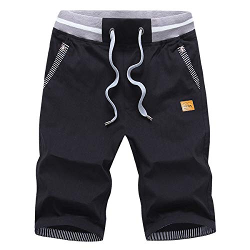 Product Cover Tansozer Men's Shorts Casual Classic Fit Drawstring Summer Beach Shorts with Elastic Waist and Pockets