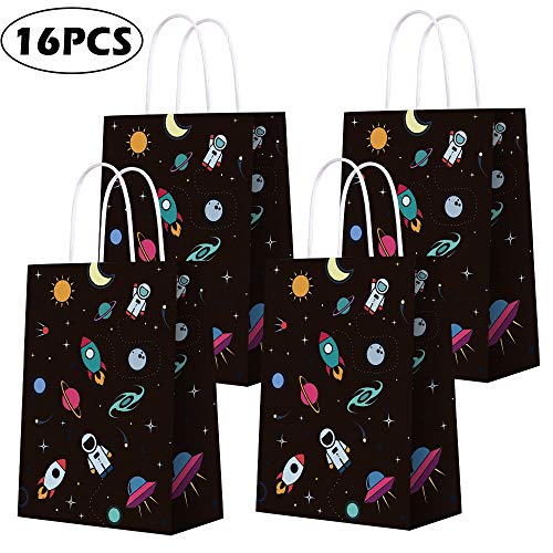 Product Cover Outer Space Gift Bags Planet Galaxy Outer Space Astronaut Party Favor Bags Treat Bags for Kids Birthday Space Theme Party Supplies