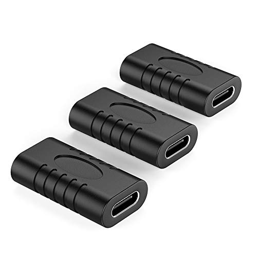 Product Cover aceyoon USB C Coupler Female to Female 3 Pack Type C Extender Adapter USB 3.0 High Speed Data Sync and Charging USBC Extension Connector Compatible for Pixel 2, 3 XL, Nexus 6P, S10, S9, Mate 20, P20