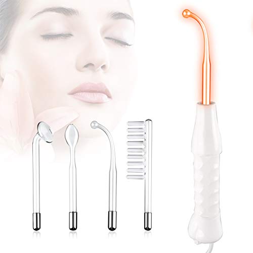 Product Cover High Frequency Facial Machine, BeautyHuoLian Portable High Frequency Machine Skin Therapy Wand Handle Frequency Skin Tightening Acne Spot Wrinkles Reducing Puffy Eyes Dark Circle Dispel Freckle 4 in 1