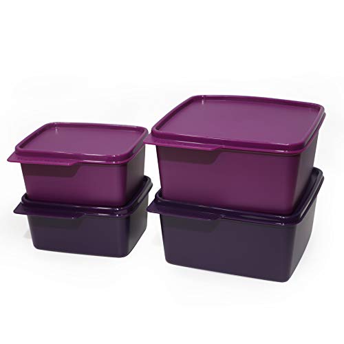 Product Cover Tupperware Square Refrigerator Container Keep Tab 520ml, 1.2L 2pc Each