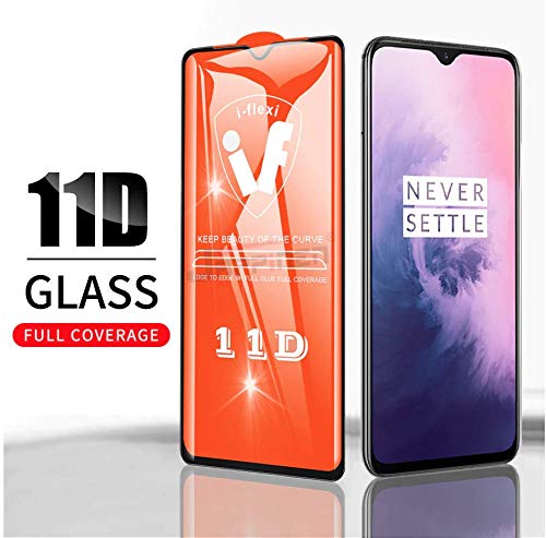 Product Cover Jump Start Oneplus 7 Tempered Glass Screen Protector 11D High-Definition Full Coverage (Black) Anti-Scratch [Anti-Fingerprint] 11D for OnePlus 7 Launch