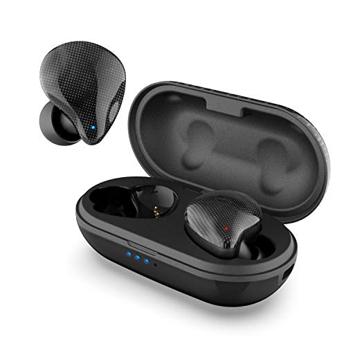 Product Cover DOSS ICON True Wireless Earbuds, Stereo Sound, 30 Hours Playtime, Bluetooth 5.0, One-Step Pairing, Touch Control, Passive Noise Canceling, IPX5 Waterproof for Outdoor and Indoor Activities-Black