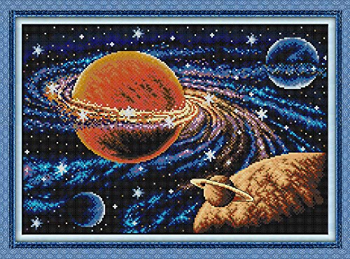 Product Cover Joy Sunday Cross Stitch Kits, 11CT Stamped Milky Way Pattern Cross-Stitch Sets 22''x16''