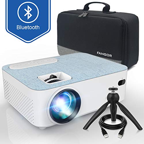 Product Cover Fangor Bluetooth Projector, Portable LCD Projector with Carrying Bag and Tripod, Compatible with Smartphone, TV Stick, Roku, PS4, Xbox, Full HD 1080P Supported