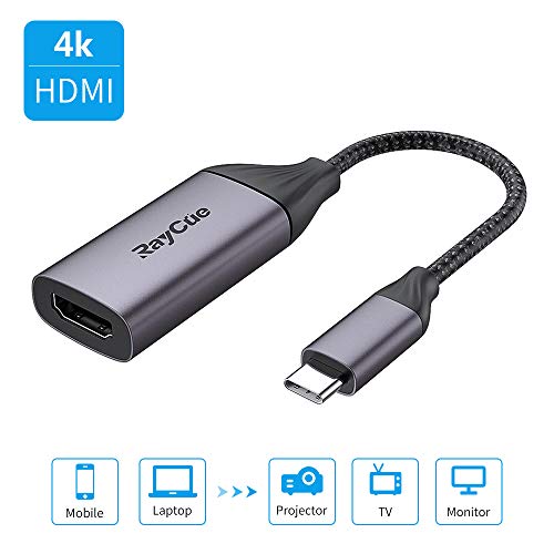 Product Cover USB C to HDMI Adapter, Type C to HDMI Converter with 4K Nylon Braided Cable, Compatible for MacBook Pro/iPadPro/MacBook air 2018, Type-C phone, SurfaceBook 2, Samsung Galaxy S8/9/10 and More
